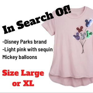 ISO Disney sequin balloon shirt, size Large or XL